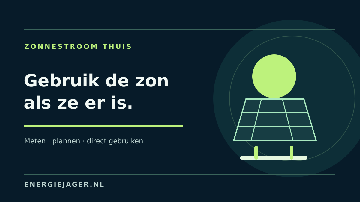 Illustratie bij Meer eigen zonnestroom gebruiken zonder batterij