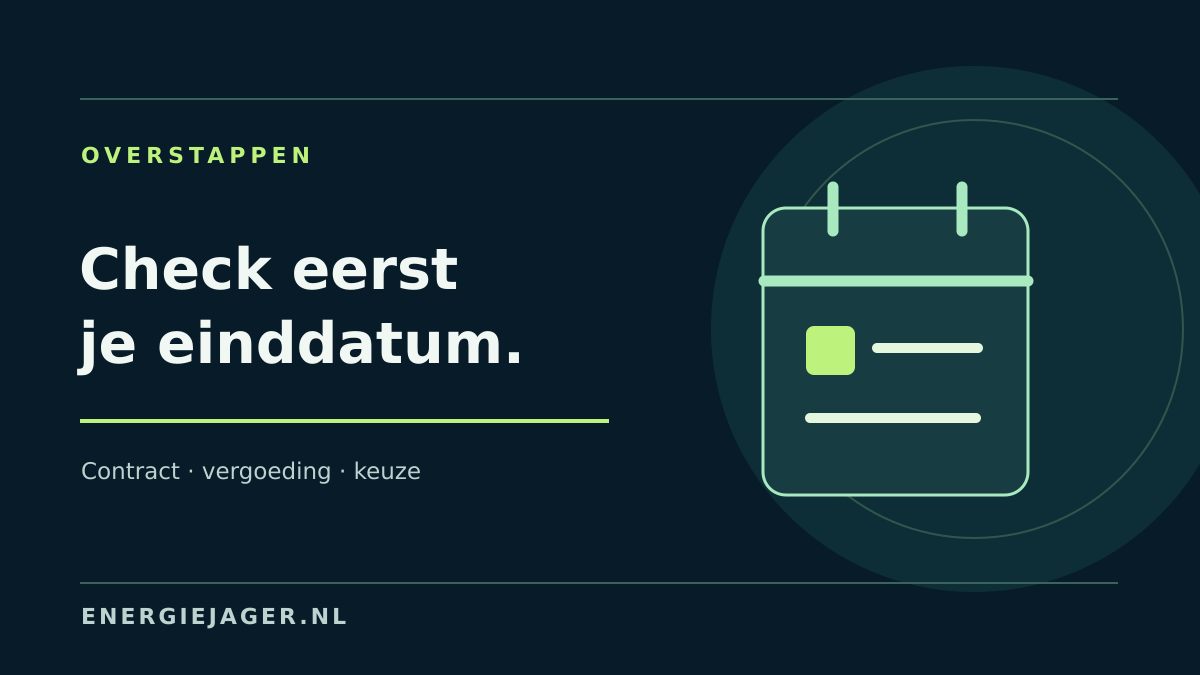 Illustratie bij Opzegvergoeding bij een energiecontract