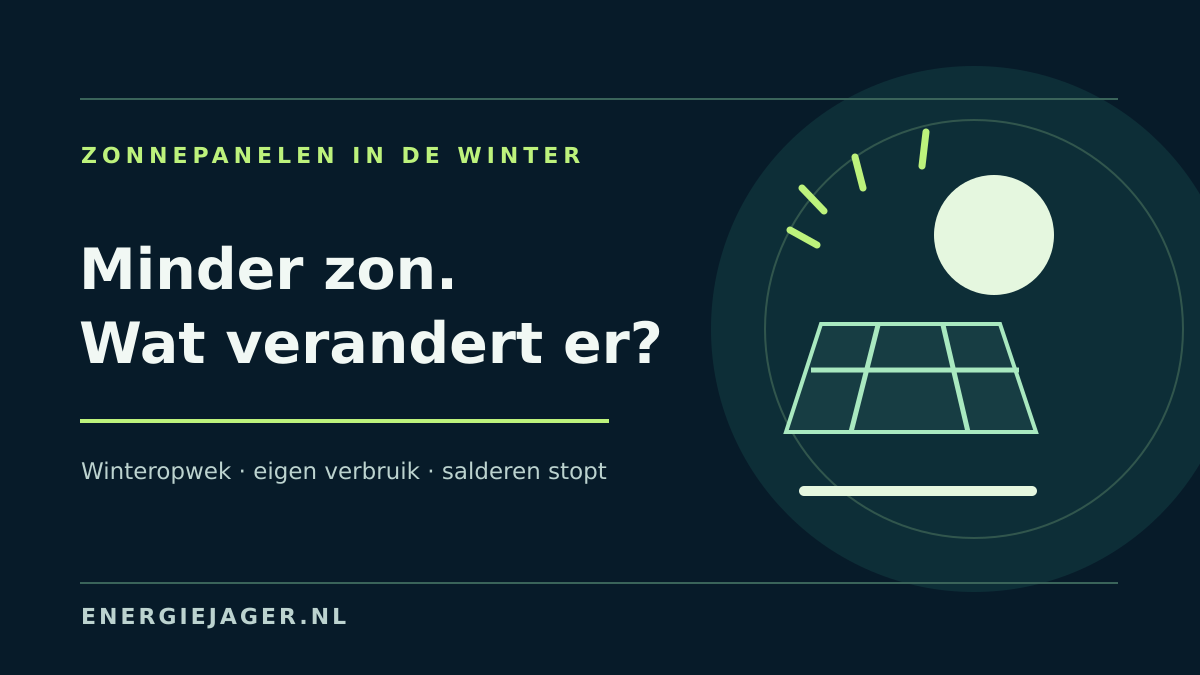 Illustratie bij Zonnepanelen in de winter van 2027